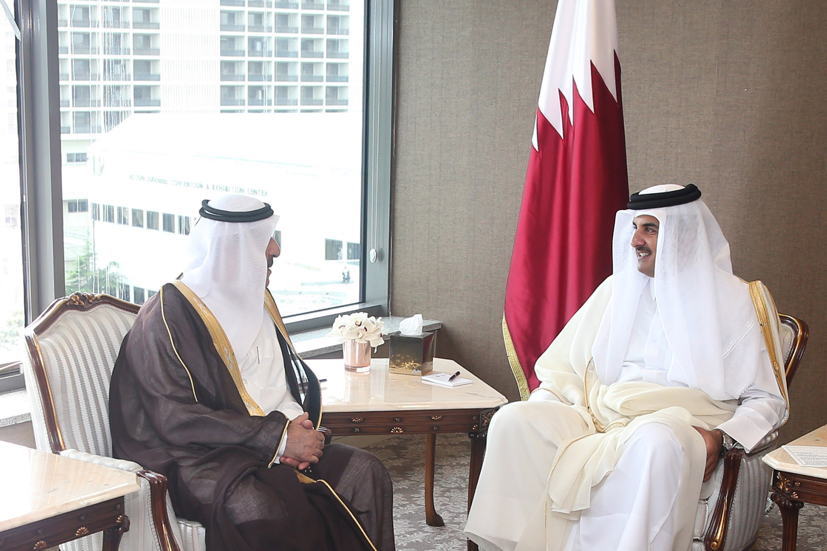 Hh The Amir Meets Ruler Of Umm Al Qaiwain